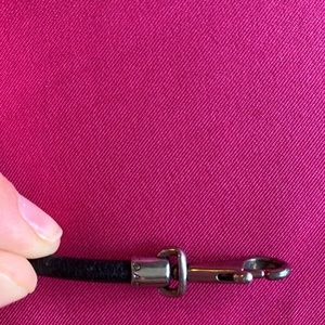 Coach Black Leather Necklace